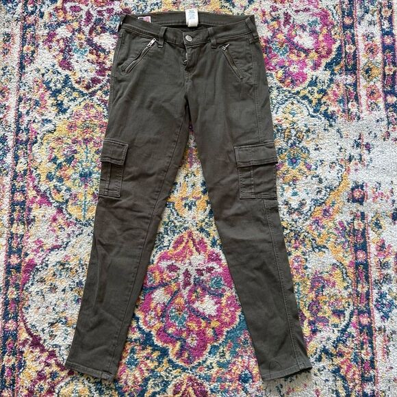 y2k True Religion khaki cargo slim fit low rise pants - Picture 1 of 5